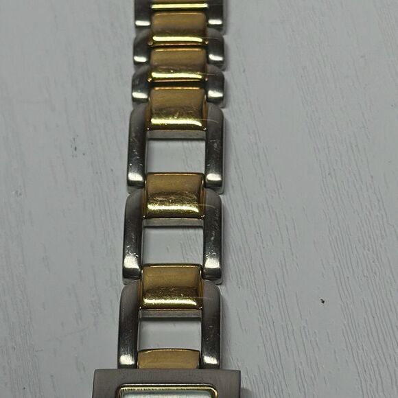 Fossil ES-9246 Ladies Womens Gold Silver Stainless Steel Watch Needs BATTERY - Picture 6 of 10